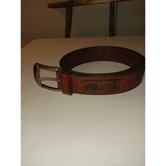 Fossil Genuine Leather Mens Belt Brown Vintage Distressed Buckle - Picture 6 of 6